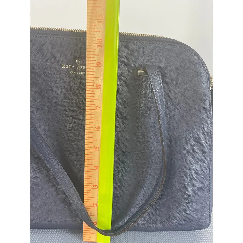 Kate Spade Midnight Blue Double Zip Grand Street Satchel Bag